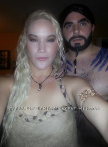 Game of Thrones Couples Costume: Khaleesi and Drogo with Warrior Kitty