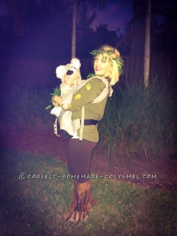 Cute Mom and Baby Costume: Koala in Eucalyptus Tree!