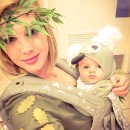 Cute Mom and Baby Costume: Koala in Eucalyptus Tree!