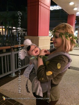 Cute Mom and Baby Costume: Koala in Eucalyptus Tree!