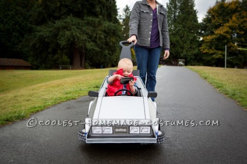 Marty McFly and his Delorean Push Car Toddler Costume