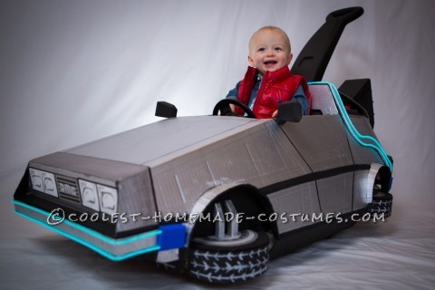 Marty McFly and his Delorean Push Car Toddler Costume