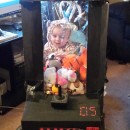 Homemade Baby Stuck in an Arcade Game Stroller Costume