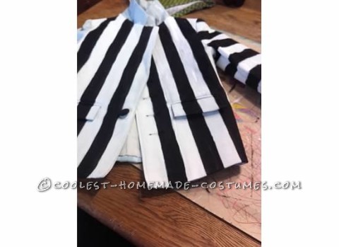 Homemade Two-Year-Old Toddler Beetlejuice Costume