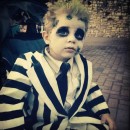 Homemade Two-Year-Old Toddler Beetlejuice Costume
