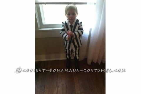 Homemade Two-Year-Old Toddler Beetlejuice Costume