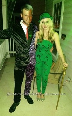 Best Homemade Riddler and Two Face Couples Costume!