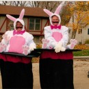 Optical Illusion Bunny in Magician Hat Costumes