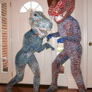 Super Cool Homemade Dinosaur Couple Costume