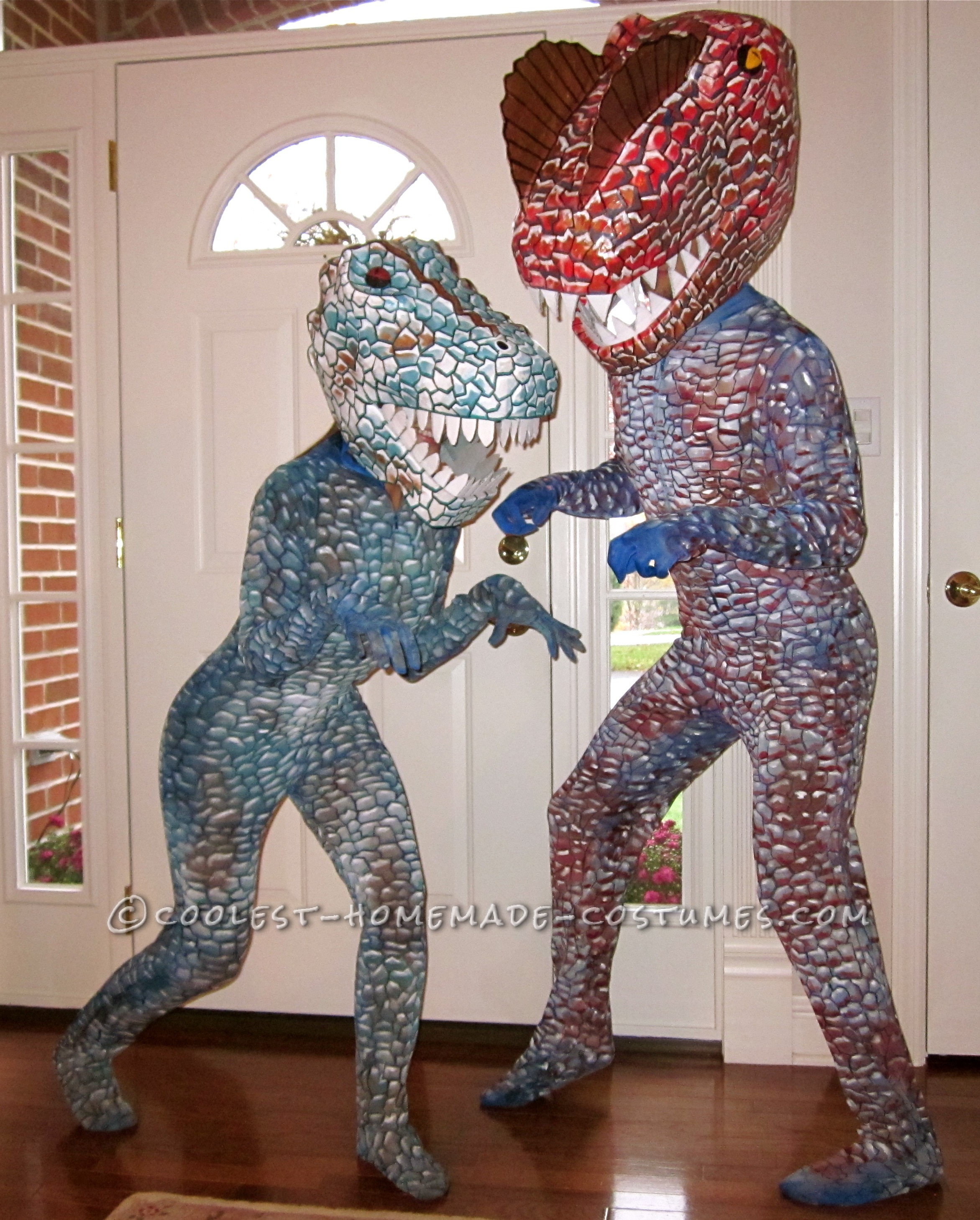 Super Cool Homemade Dinosaur Couple Costume