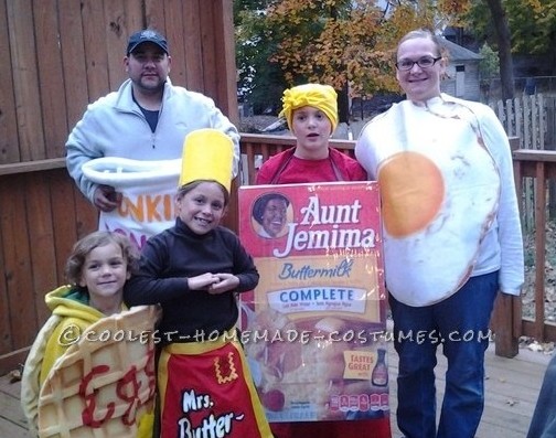 Coolest DIY Breakfast Family Costume With Our Dog!