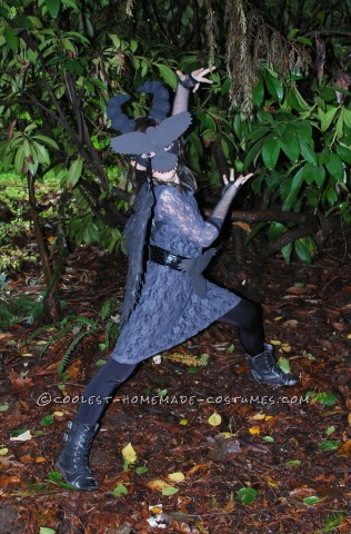 Coolest Homemade Raven Costume for a Girl