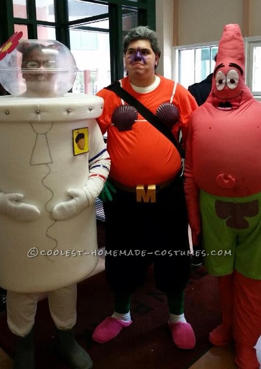 Coolest Sandy Cheeks, Mermaid Man and Patrick Star Group Costume