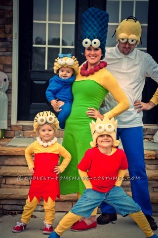 Coolest Homemade Simpsons Family Costume