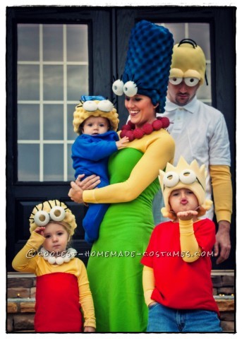 Coolest Homemade Simpsons Family Costume