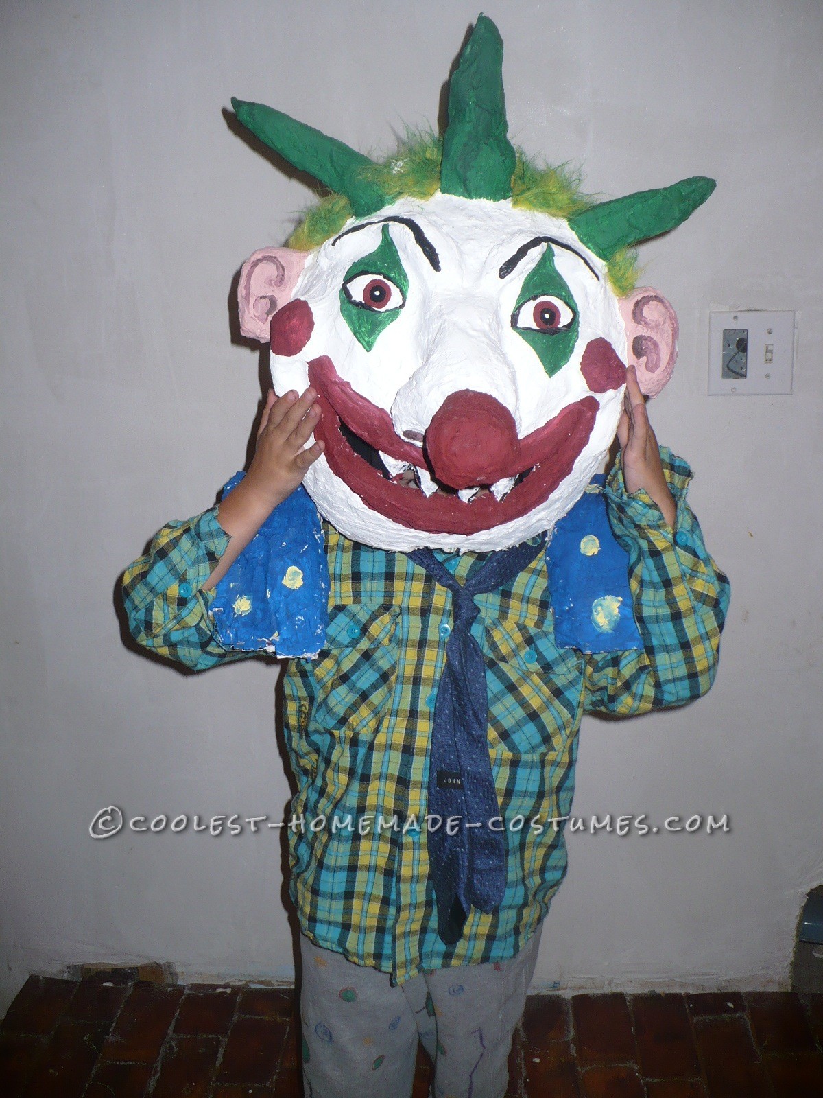 Unique and Crazy Big Headed Clown Costume for a Boy