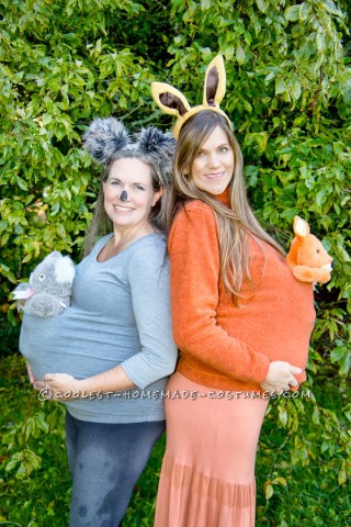 Cute and Easy Maternity Costume – Marsupial Mamas: Koala and Kangaroo