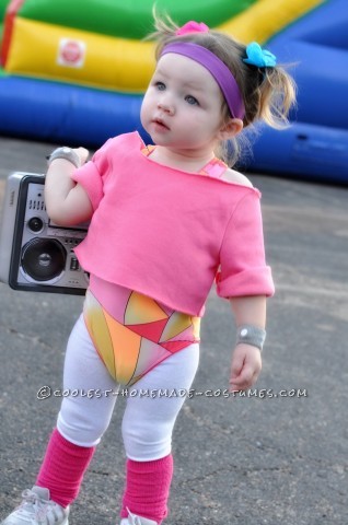 Cutest 80's Workout Girls Couple Costume for Toddlers