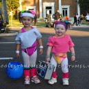 Cutest 80's Workout Girls Couple Costume for Toddlers