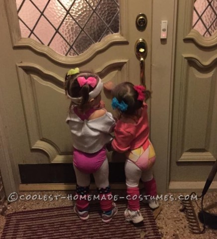 Cutest 80's Workout Girls Couple Costume for Toddlers