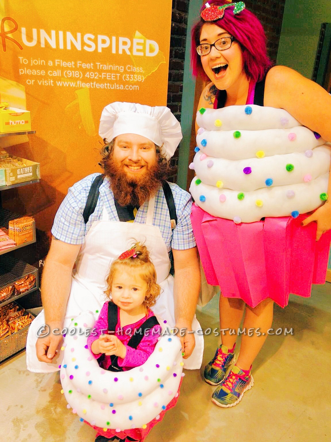 Cute Cupcake Bakery Family Group Costume