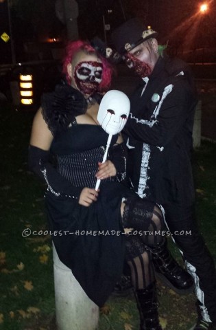 Dead Masquerade Zombie Couple Costume