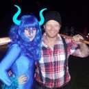 DIY Paul Bunyan and Babe the Blue Ox Couple Costume