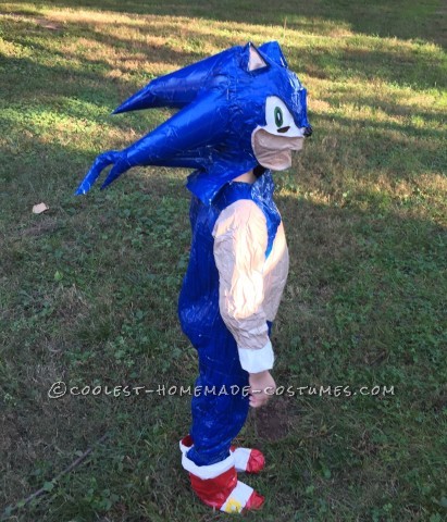 Homemade Duct Tape Sonic the Hedgehog Costume