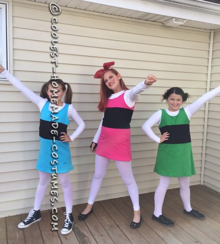 Easy Homemade Powerpuff Girl Group costume