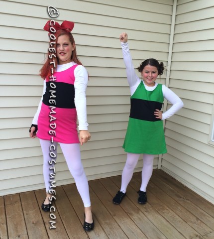 Easy Homemade Powerpuff Girl Group costume