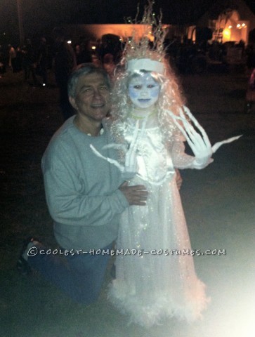 Original and Scary Ice Queen Costume for a Girl