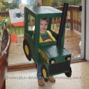 Cute and Homemade Farmer in a John Deere Tractor Costume