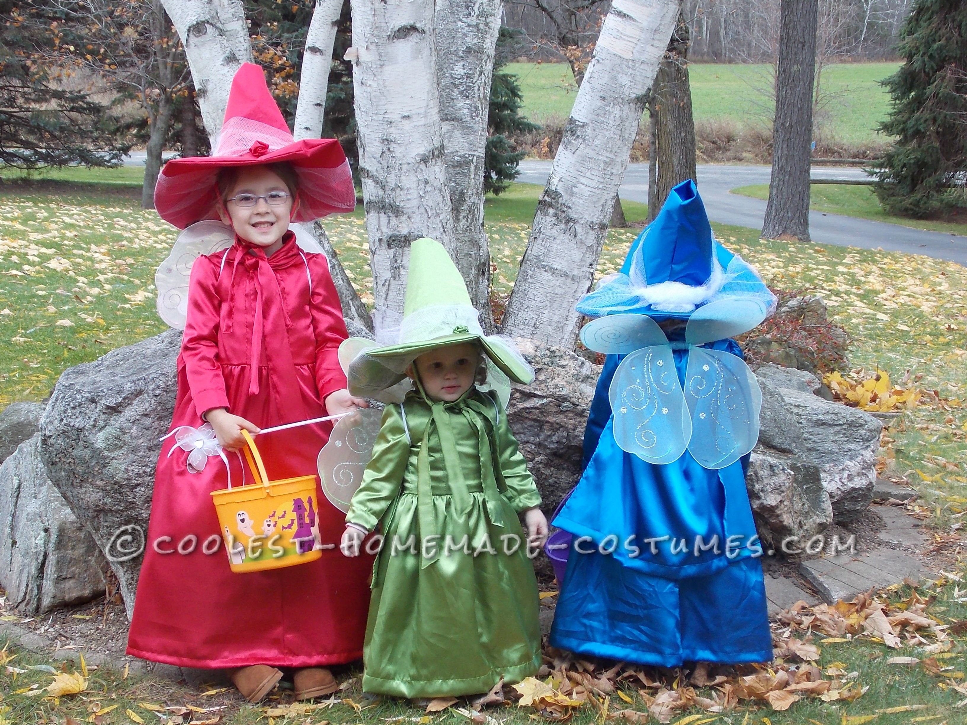 Pretty Handmade Girls Costumes:  Three Good Fairies from Sleeping Beauty