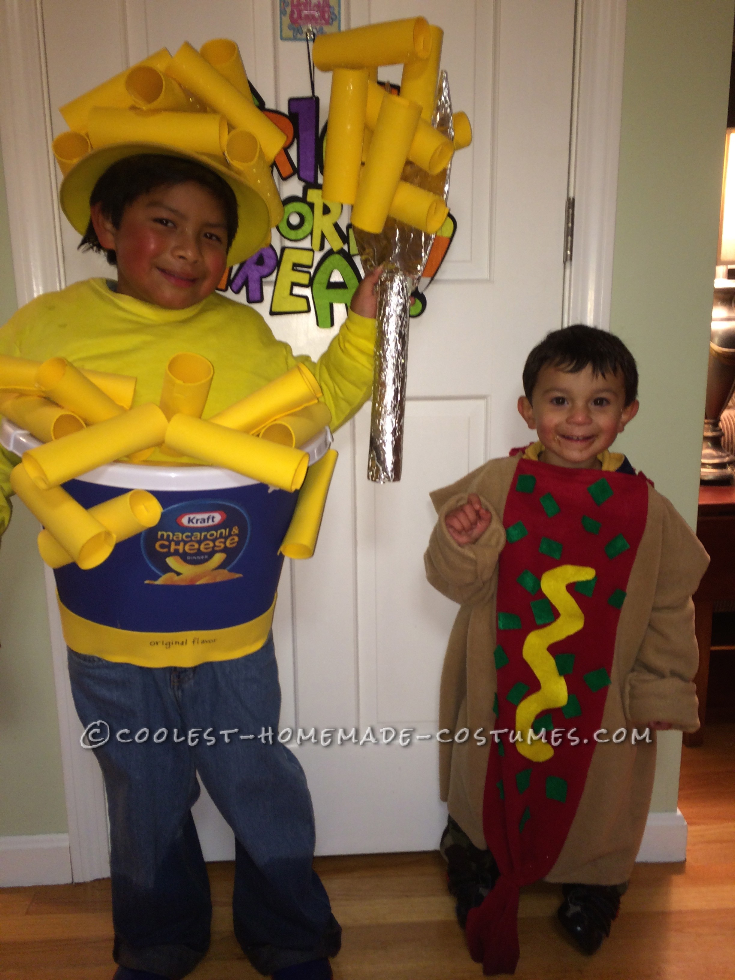 Coolest Homemade Franks and Cheese Couple Costume