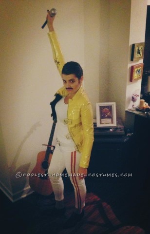 Homemade Freddie Mercury Costume for a Woman