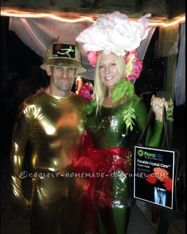 FTD Florist and His Bouquet of Flowers Couples Costume