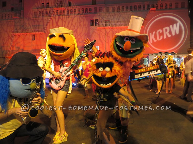 Funnest group costume ever: The Electric Muppet Mayhem Band!