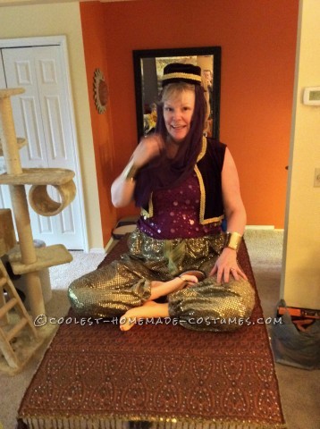 Cool Homemade Genie on a Flying Carpet Illusion Costume