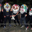 Awesome Giant Skull Heads with Poncho El Chihuahua Group Costume