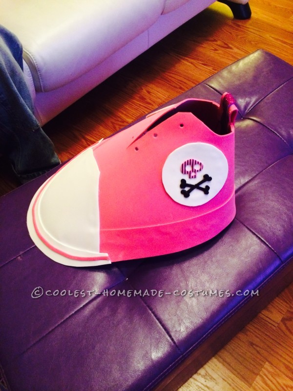 Pink Converse style shoes