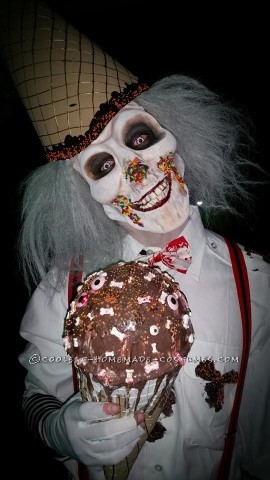 Handmade Super Creepy Ice Cream Man and Candy Clown Couple Costume