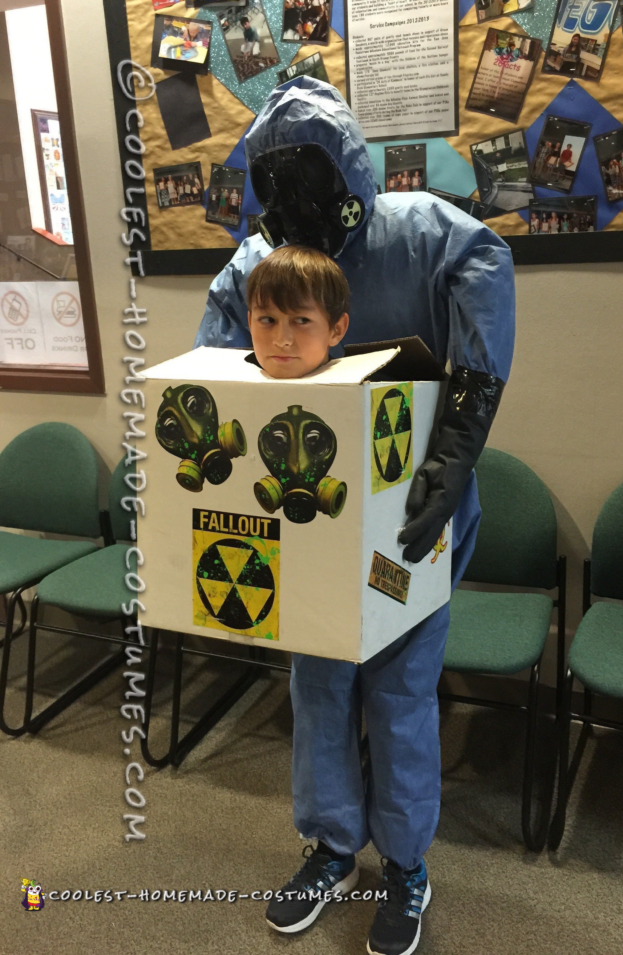 Coolest Hazmat Head in a Box Illusion Costume