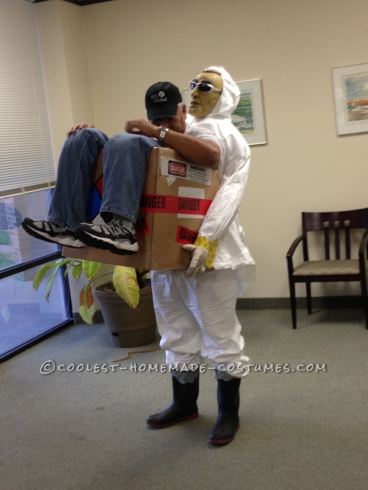 Homemade Halloween Hazardous Waste In-A-Box Costume