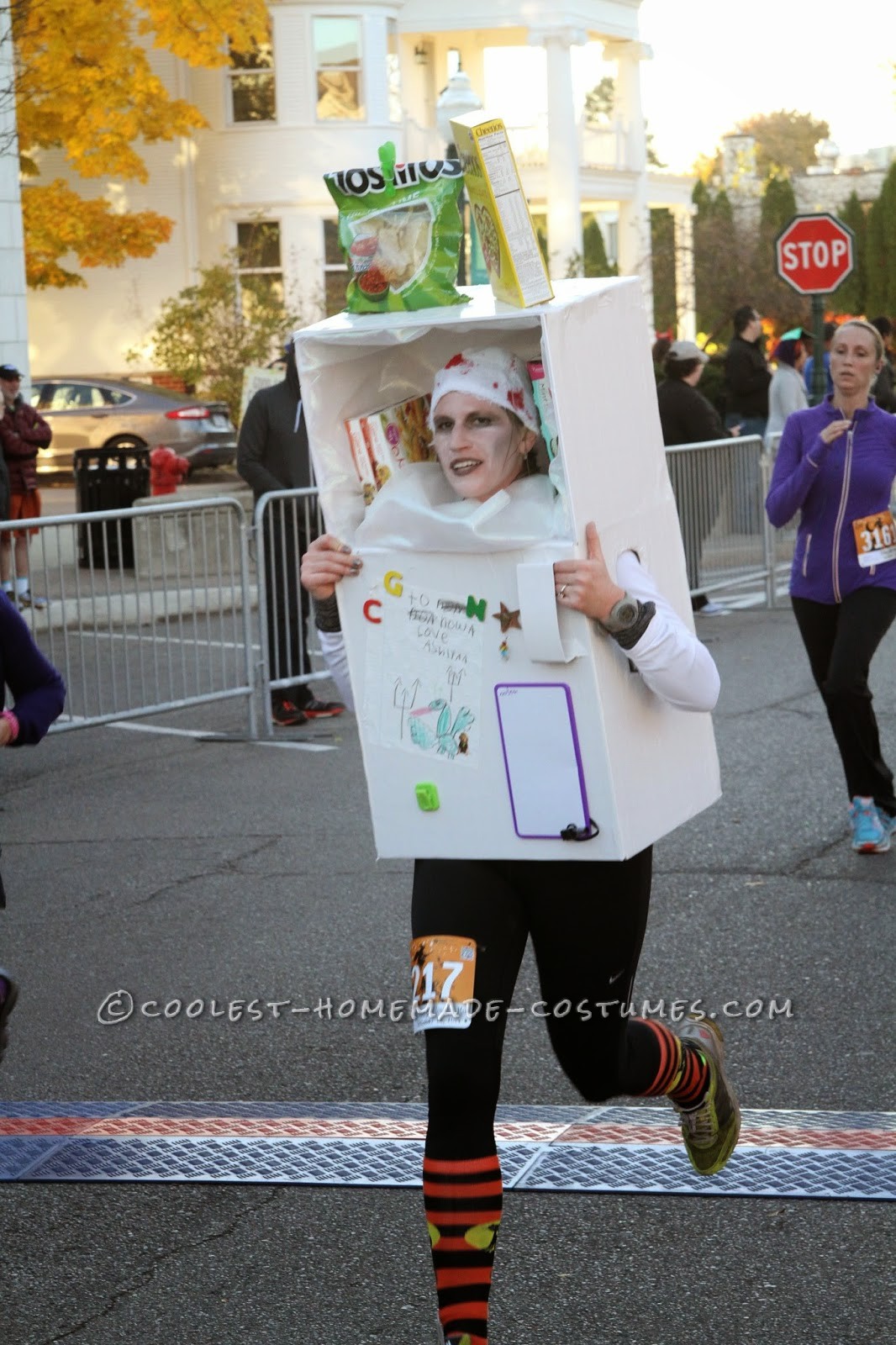 Homemade Head in the Freezer (Running Fridge!) Costume