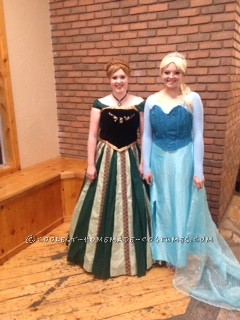 Homemade, Movie Quality Anna and Elsa Costumes from Frozen