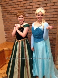 Homemade, Movie Quality Anna and Elsa Costumes from Frozen