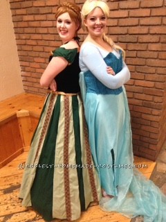 Homemade, Movie Quality Anna and Elsa Costumes from Frozen