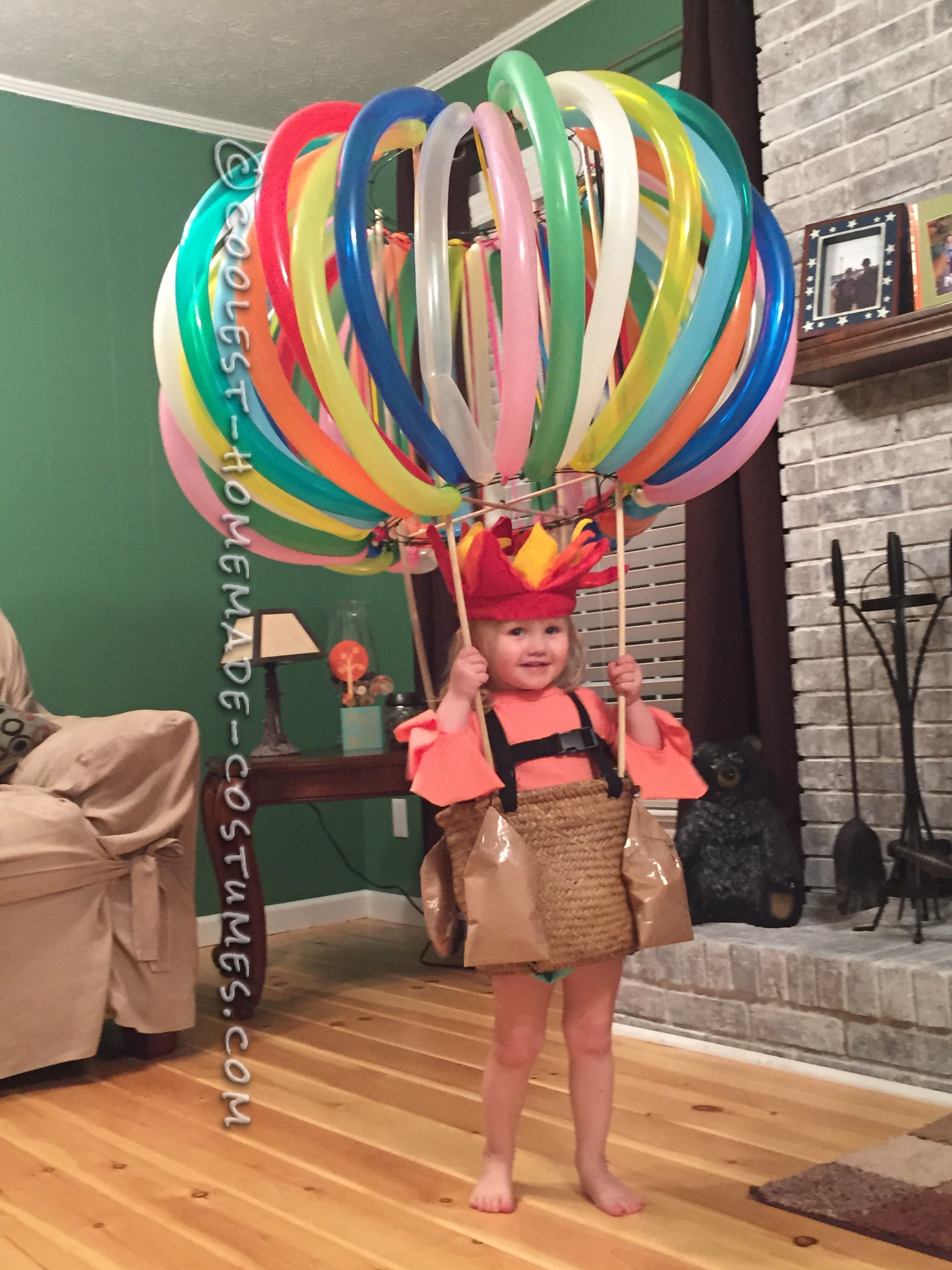 Cool Hot Air Balloon Costume for a Toddler.