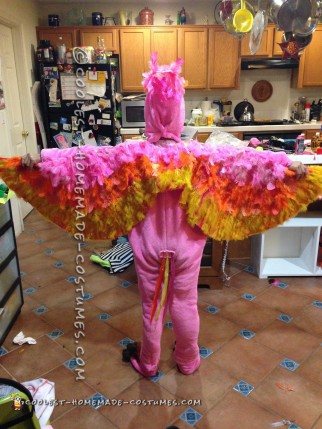 Hot Pink Phoenix Recycled from Wilbur the Pig Costume