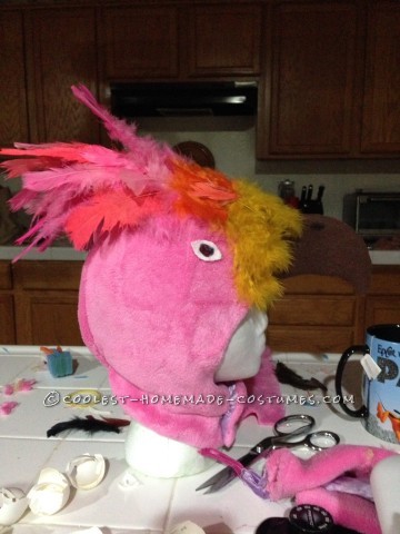 Hot Pink Phoenix Recycled from Wilbur the Pig Costume